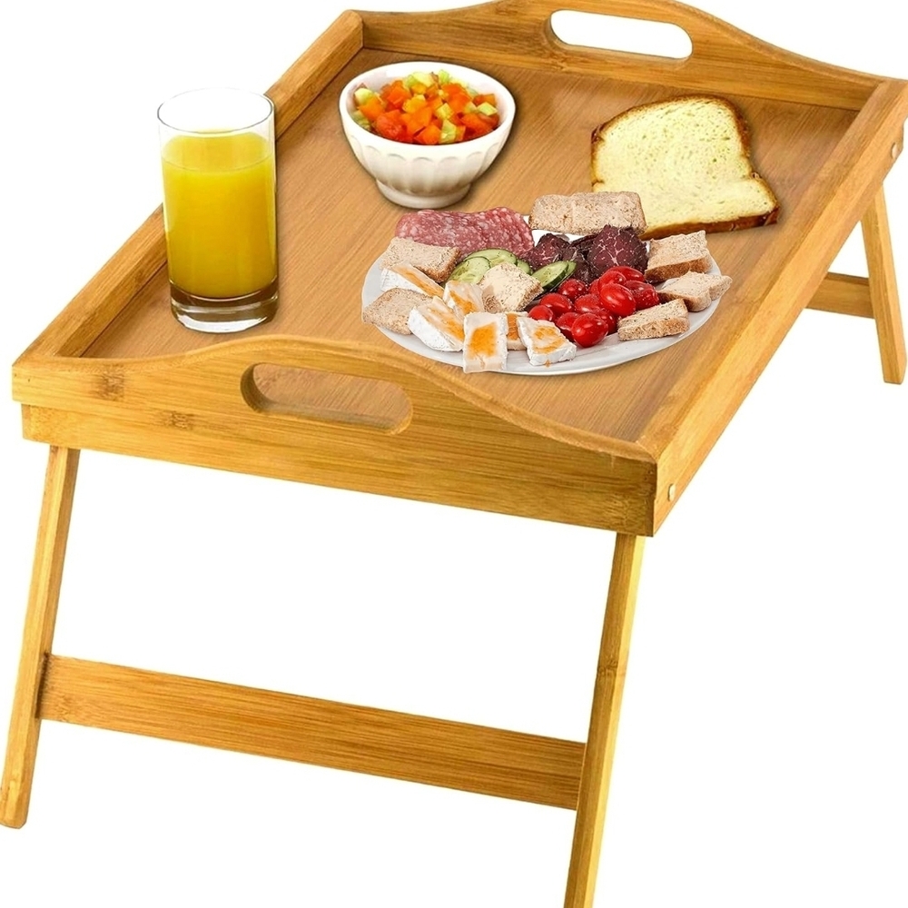 Bamboo Breakfast Tray with Folding Legs